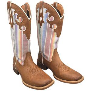 Justin Gypsy Womens Western Cowboy Boots 7B L2967 LATTIE WHEAT Leather